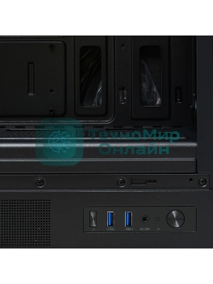 Компьютерный корпус HSPD M310, Mesh Mini-tower, черный, TG, 0.4 SPCC, 3x120мм ARGb mATX, mITX 180/280/160мм 1x2.5