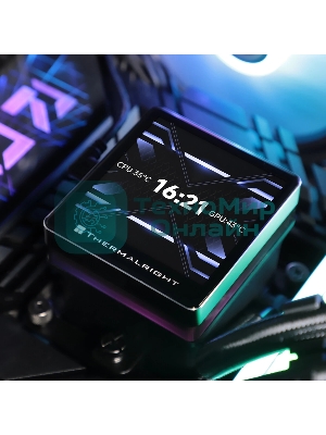Система жидкостного охлаждения Thermalright Grand Vision 360 ARGB Soc-AM5/AM4/1151/1200/2066/2011/1700 черный 4-pin 29.6dB Al LCD Ret (G-VISION-360-BL-ARGB)
