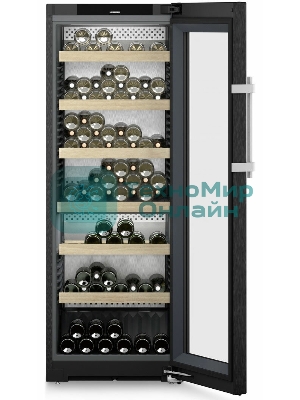 Винный шкаф Liebherr WPbsi 5052-20 001 черная нерж. сталь, 320 л, 2 отсека, 131 бут., класс A