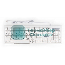 Клавиатура проводная Gembird KB-8354U, USB, бежевый/белый