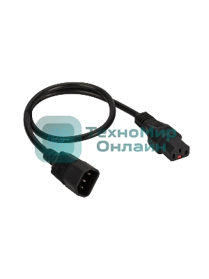 Шнур питания Lanmaster LAN-PP13L/14-5.0-BK C13-С14 проводник.:3x0.75мм2 5м 220В 10А черный