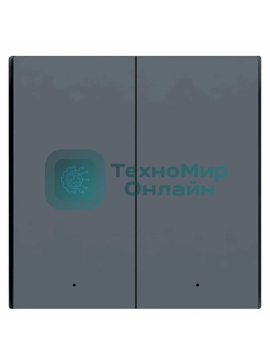 Выключатель двухклавишный без нейтрали Aqara Smart Wall Switch H1 EU (WS-EUK02 graphite) 