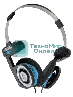 Проводные наушники KOSS Porta Pro Classic черный/голубой, накладные, проводной, складная конструкция