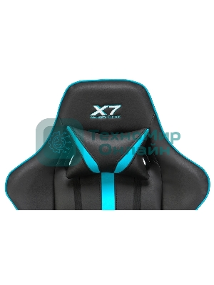 Кресло игровое A4Tech X7 GG-1200 черный/голубой искусственная кожа крестовина пластик