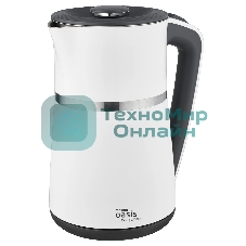 Чайник электрический Oasis K-4SPW белый+черный 1.7 л 2200 Вт