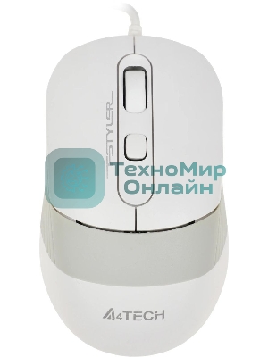Мышь проводная A4Tech Fstyler FM10 белый/серый, 1600 dpi, USB, кнопки - 4