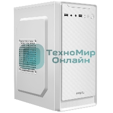 Компьютерный корпус MiniTower Ginzzu B185 White mATX,2xUSB 2.0, белый,w/o PSU, w/o fan (Ginzzu B185)
