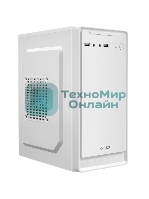 Компьютерный корпус MiniTower Ginzzu B185 White mATX,2xUSB 2.0, белый,w/o PSU, w/o fan (Ginzzu B185)