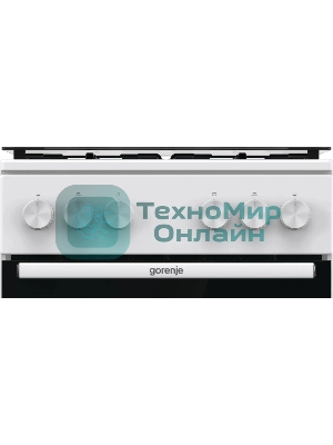 Плита газовая Gorenje GG5A10WH белый, конфорок 4 газовых, духовка 70 л, 50 см x 85 см x 59.4 см