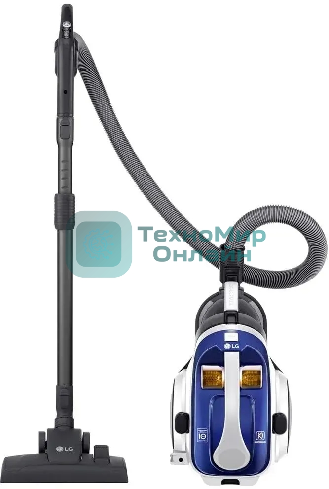 Пылесос LG VC73189NHTB синий, 380/1800 Вт, уборка сухая, пылесборник контейнер 1.2 л