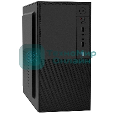 Компьютерный корпус Minitower ExeGate BAA-308-UNS350 (mATX, БП UNS350 с вент. 12см, 2хUSB, HD Audio, черный)