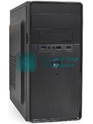 Компьютерный корпус Minitower ExeGate BA-309U2-UNS400 (mATX, БП UNS400 с вент. 12см, 1хUSB+2хUSB 3.0, HD аудио, черный)