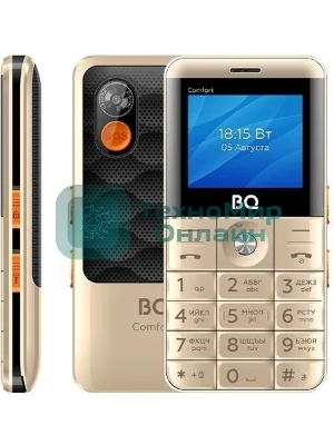Мобильный телефон BQ 2006 Comfort золотой/черный