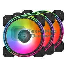 Вентилятор для корпуса Alseye Halo 4.0-B kit (3шт.) черный, 120 мм, 1300 об/мин, 24.8 дБ, 4 pin