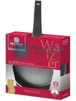 Сковорода Rondell Walzer RDA-769, 28см, без крышки, черный