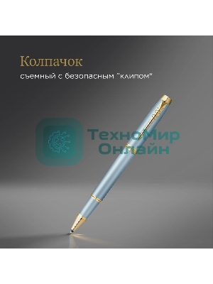 Ручка роллер Parker IM Writing Rituals T331 (2203893) бирюзовый F, черные чернила, подарочная коробка