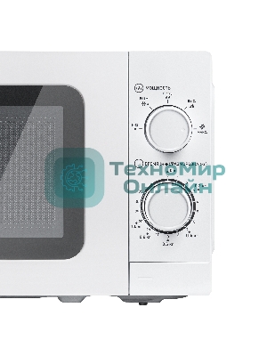 Микроволновая печь BBK 20MWS-786M/W белый, 20 л, 700 Вт, переключатели - поворотный механизм