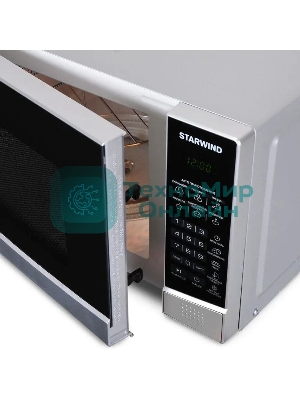 Микроволновая печь Starwind SMW2820 серебристый/черный, 20 л, 700 Вт, переключатели - сенсор