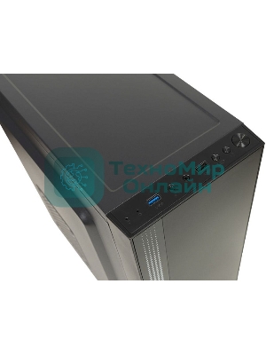 Компьютерный корпус ATX Filum S17 черный, без БП, RGB strip, USB 3.0