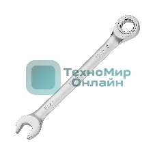 Ключ комбинированный трещоточный Denzel 13 мм, CrV, матовый хром