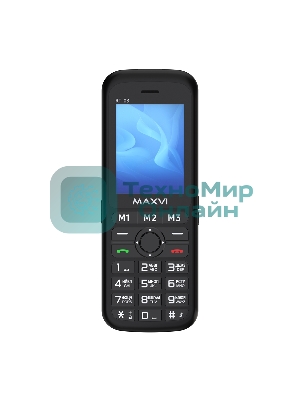 Мобильный телефон Maxvi RT-03 + док-станция, черный