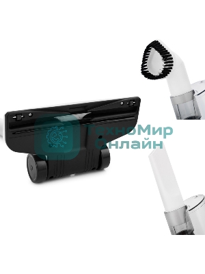 Пылесос вертикальный КТ-586-1 белый, питание от сети, 400 Вт, уборка сухая, пылесборник 1,2 л