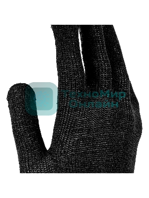 Перчатки трикотажные Сибртех х/б, 200 пар, ПВХ точка, 3 нити, 10 класс