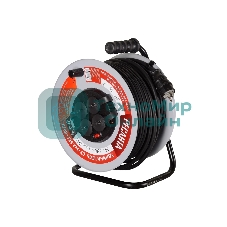 Удлинитель силовой Ресанта СУ-3х2,5КГ-50/3 (61/118/10) 2x1.0 кв.мм 4 розет. 40 м ПВС катушка серый