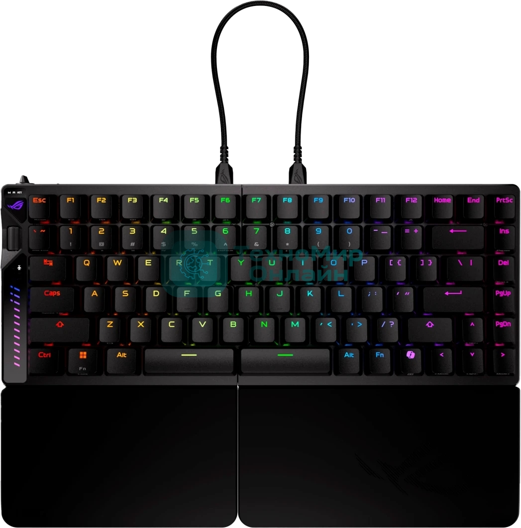 Клавиатура ASUS ROG Falcata Black гибридная, USB Type-A, Bluetooth, радиоканал, чёрный