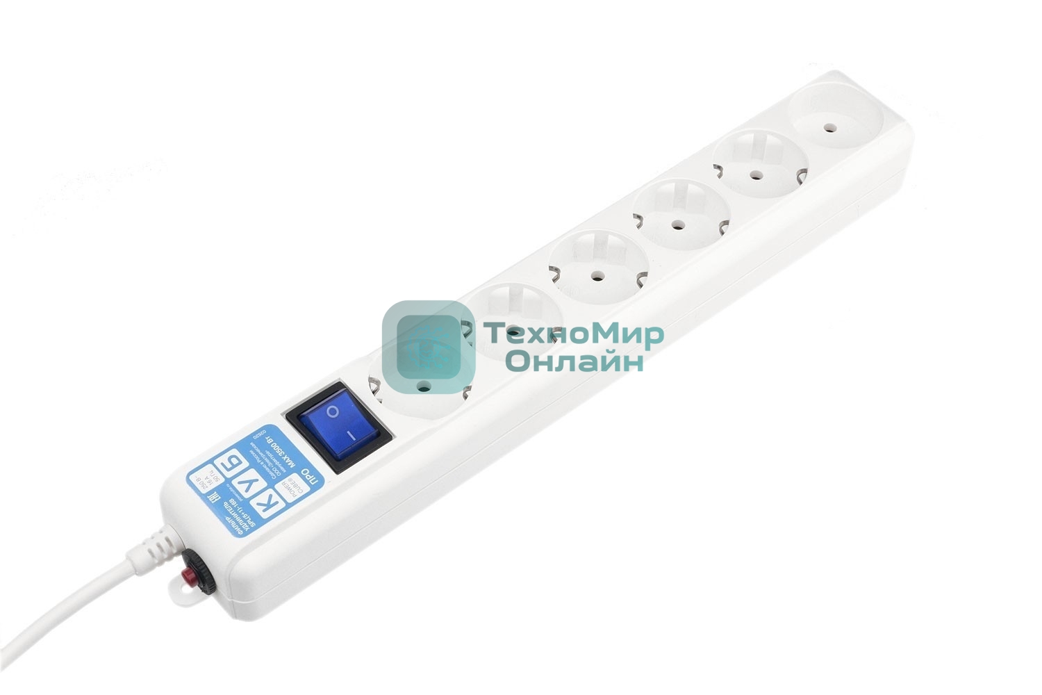 Фильтр-удлинитель PC PRO, 3 м, 6 р, белый, 16А, SPL6-16-P-3M