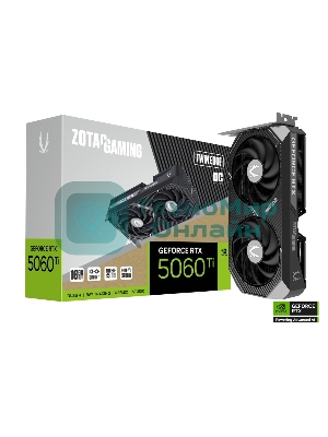 Видеокарта Zotac PCI-E 5.0 RTX 5060TI 16GB TWIN EDGE OC NVIDIA GeForce RTX 5060TI 16Gb 128bit GDDR7 2602/28000 HDMIx1 DPx3 HDCP Ret