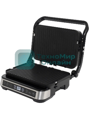 Гриль электрический Hyundai HYG-5020 2000Вт серебристый/черный