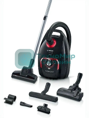 Пылесос Bosch BGL8POW3A черный, 650/890 Вт, уборка сухая, пылесборник мешок 5 л