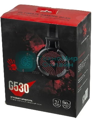 Гарнитура A4Tech Bloody G530 чёрный/серый, проводная, подсветка