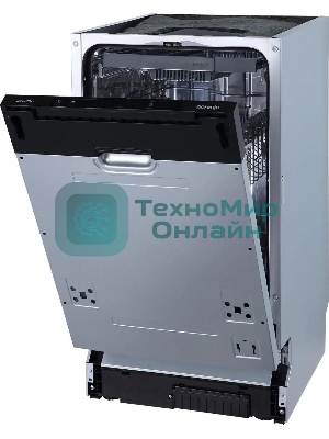 Встраиваемая посудомоечная машина Gorenje GV561D10, узкая, ширина 44.8см, полновстраиваемая, загрузка 11 комплектов