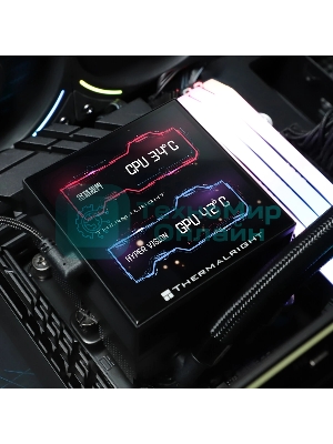 Водяное охлаждение для процессора Thermalright Hyper Vision 360 (360mm, LED, Black, ARGB/Fans: 3x120mm, 69CFM, 27dBA, 2150RPM/Pump height 68mm, 6400RPM, Rad thickness 27mm/S: 1700, 1200, 1851, 115X, 2011, 2066, AM5, AM4)
