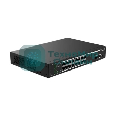 Коммутатор неуправляемый 18-портовый DAHUA DH-SF1018LP с РоЕ, 16xRJ45 100Mb PoE, 2xRJ45 1Gb, суммарно 135Вт, коммутация 7.2 Гбит/с, MAC-таблица 8К, металл