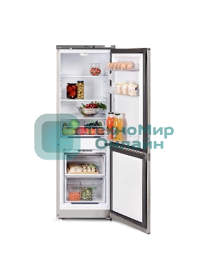 Холодильник Бирюса C418 серебристый металлопласт двухкамерный 125/55л морозилка снизу
