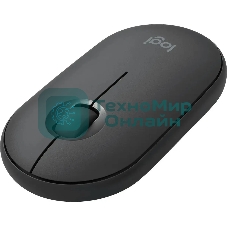Мышь беспроводная Logitech Pebble M350 графитовый, 1000 dpi, радиоканал, Bluetooth, USB, кнопки - 3