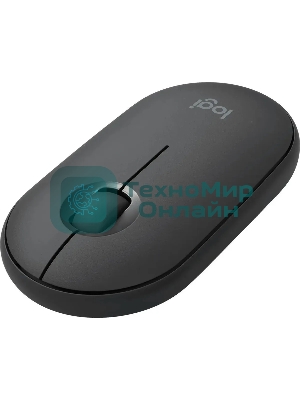 Мышь беспроводная Logitech Pebble M350 графитовый, 1000 dpi, радиоканал, Bluetooth, USB, кнопки - 3