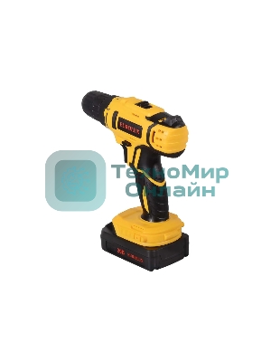 Дрель-шуруповерт Eurolux ДА-20/2Li, 20 В, 1.5 Ач, 35 Нм, щеточный