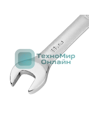 Ключ комбинированный трещоточный Denzel 13 мм, CrV, матовый хром