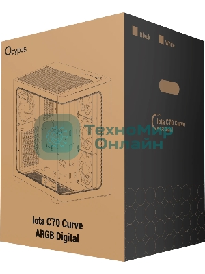 Компьютерный корпус Ocypus Iota C70 BK Curve ARGB Digital (Iota-C70-BKD400CD-GL)
