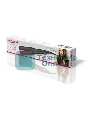 Выпрямитель для волос Viconte VC-6747 черный/красный, 32.6 мм, 230 °C, 6 режимов