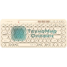 Клавиатура беспроводная A4Tech Fstyler FBK36C AS, USB, Bluetooth/Радиоканал, бежевый