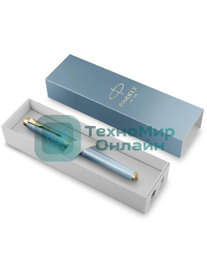 Ручка роллер Parker IM Writing Rituals T331 (2203893) бирюзовый F, черные чернила, подарочная коробка