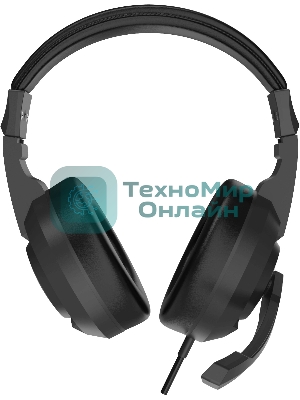 Гарнитура Oklick HS-L315G чёрный, проводная, 3.5 мм, подсветка