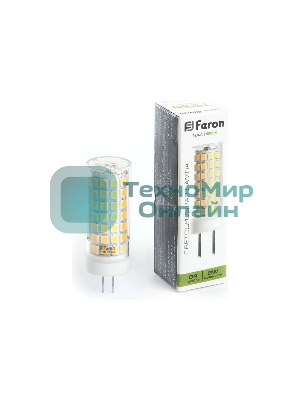 Лампа светодиодная Feron LB-434 9Вт 230В G4 белый капсульная