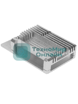 Корпус Qumo Aluminum case with double black fans, Raspberry Pi 4, silver(RS009)