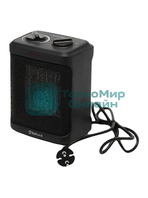 Тепловентилятор Sakura SA-0558, черный, 1500 Вт, 20 м2, термостат